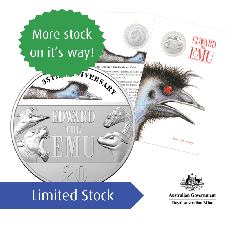Edward the Emu 20c Anniversary Royal Australia Mint Coin