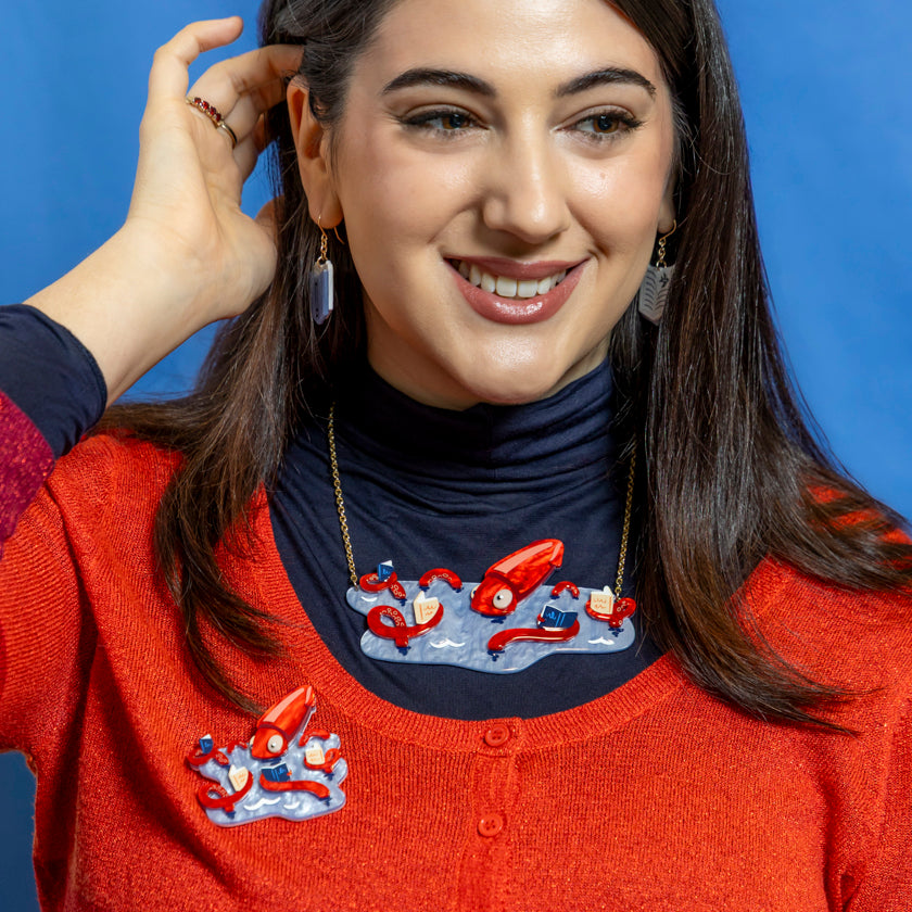 Cal the Giant Squid Brooch