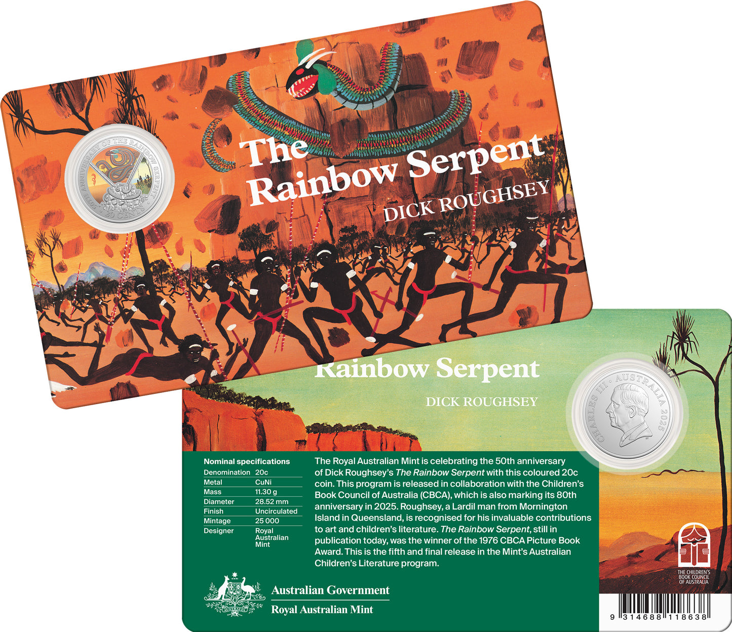 2025 The Rainbow Serpent COIN PACK CARD – 50th Anniversary
