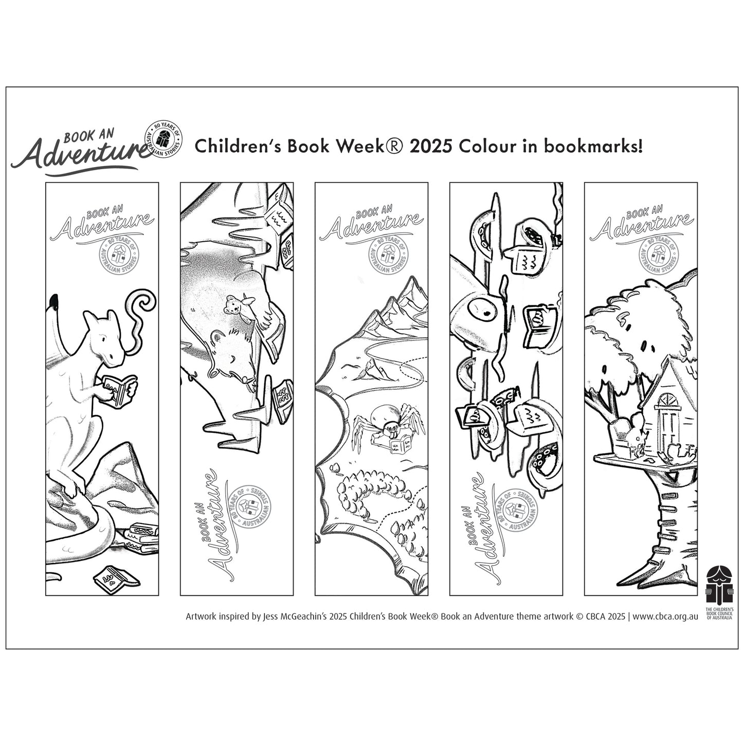 2025 Colour-in Bookmarks