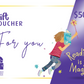 An image of a 50 dollar gift voucher, with the CBCA logo in the lower left corner and an illustration of a child in profile reading from a book being held in one hand and a wand upwards in the other arm.