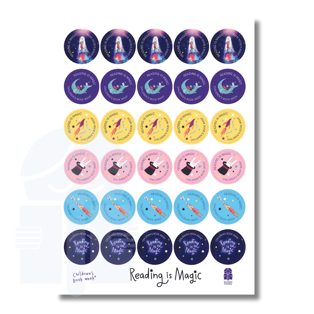 A single sheet of colourful reward stickers