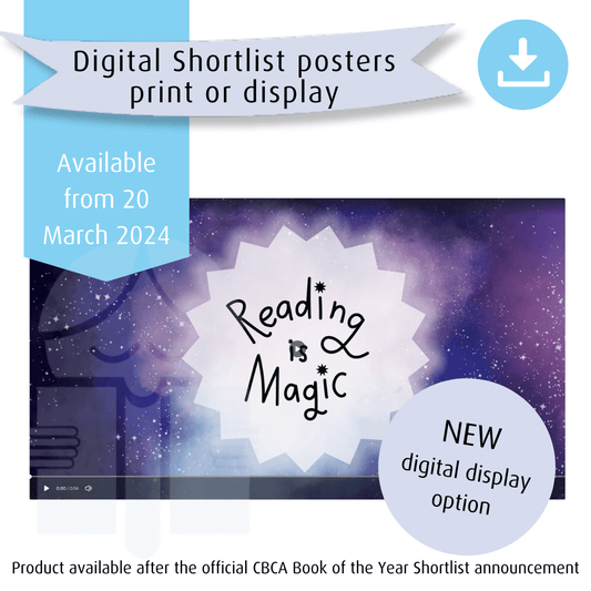text graphic that reads Digital shortlist posters print or display. Available from 20 March 2024