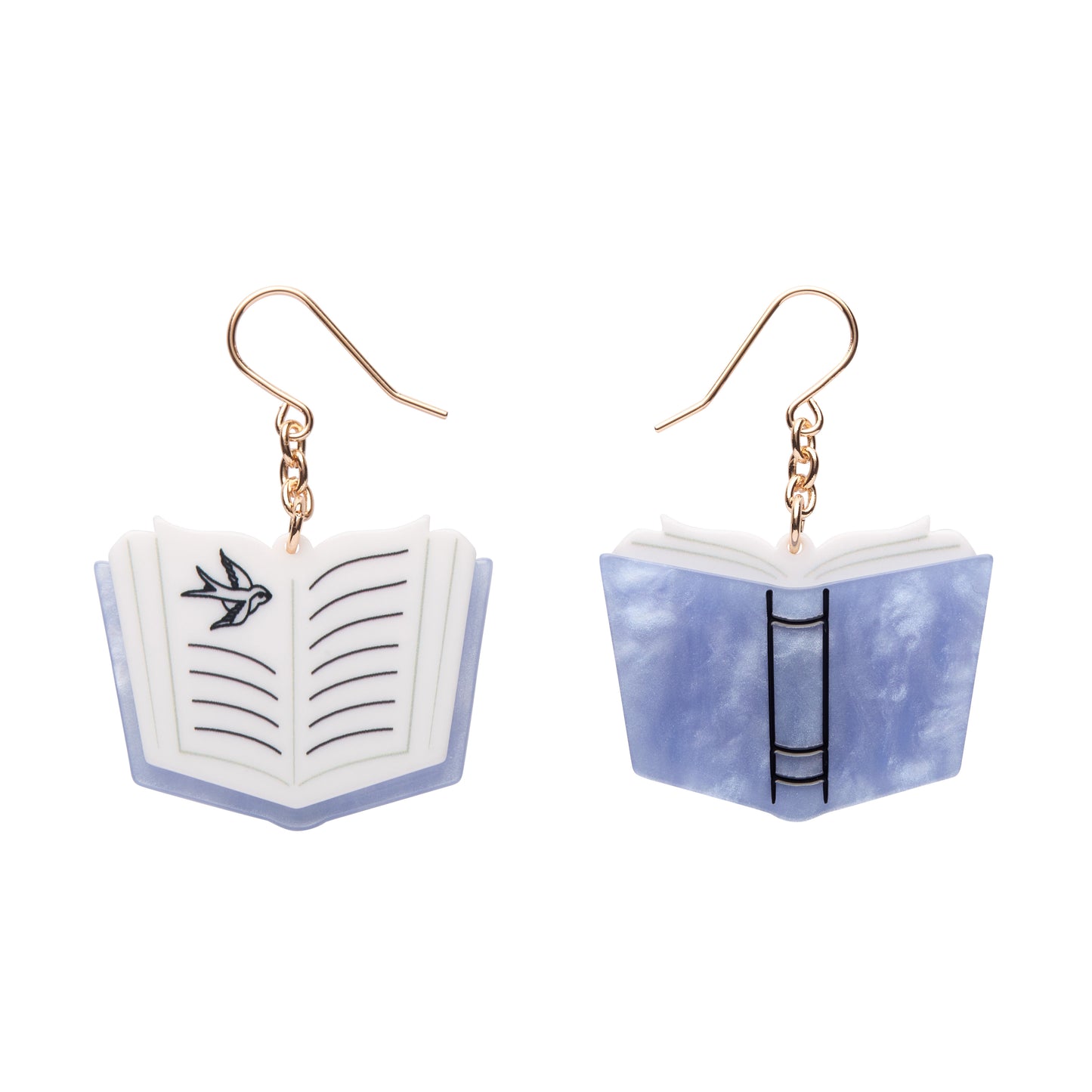 Story Book Drop Earrings - Blue