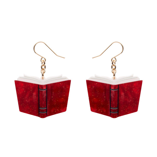 Story Book Drop Earrings - Red