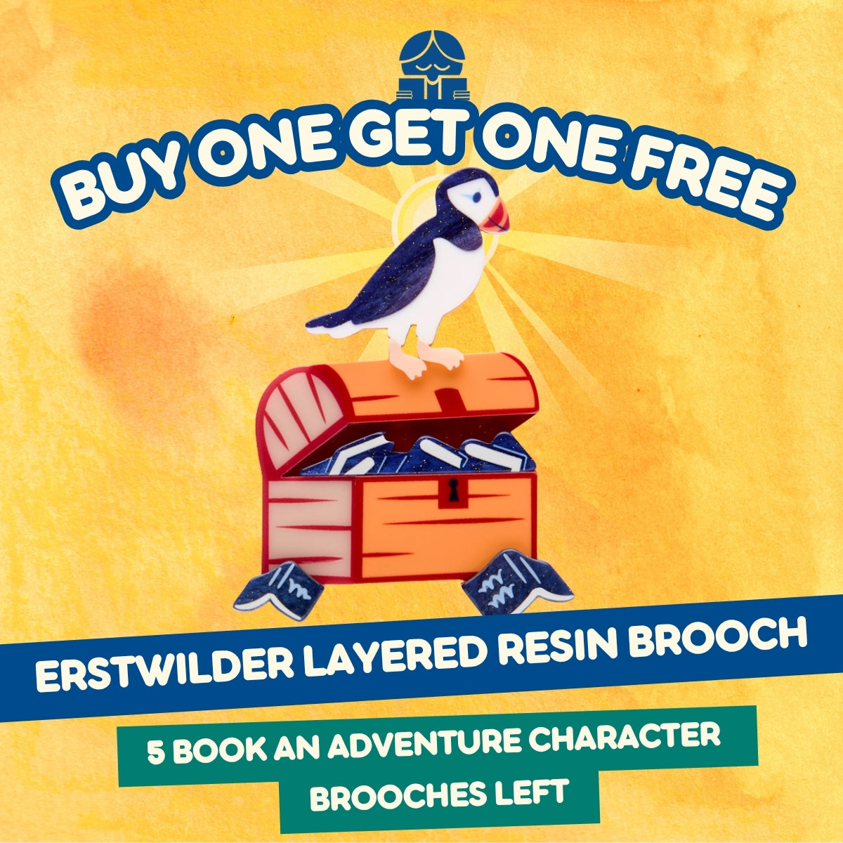 Percy the Puffin Brooch