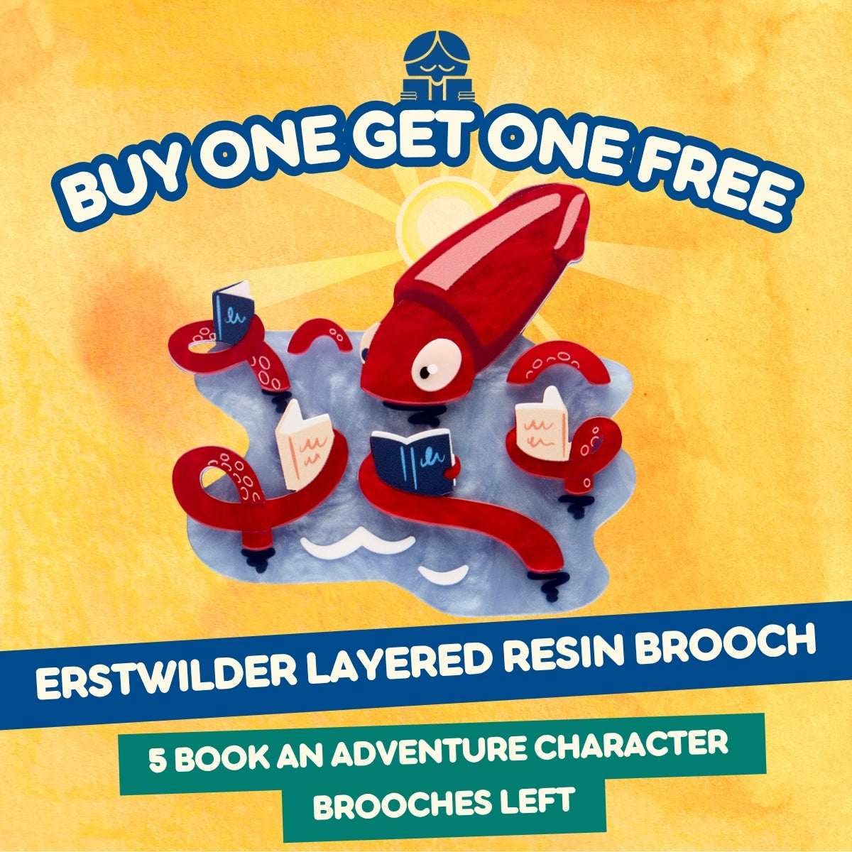 Cal the Giant Squid Brooch