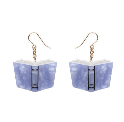 Story Book Drop Earrings - Blue